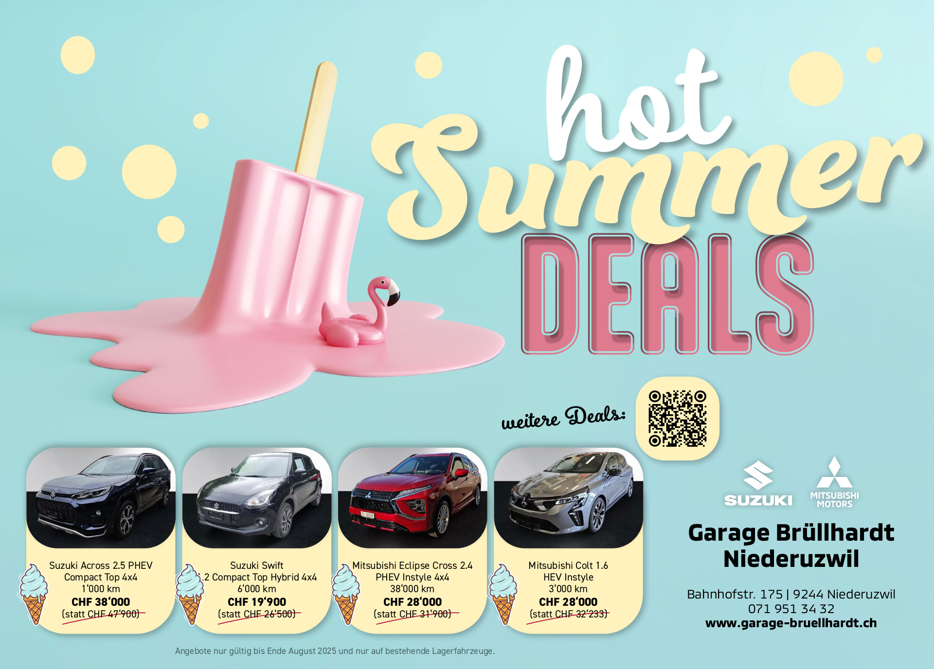 Heisse Sommer Deals in der Garage Brüllhardt